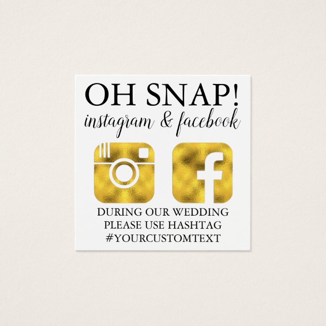 Tarjetas de medios sociales Gold Monograma (Anverso)