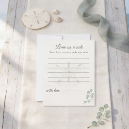 Tarjetas de Mensaje de Boda de Dólar de Arena |