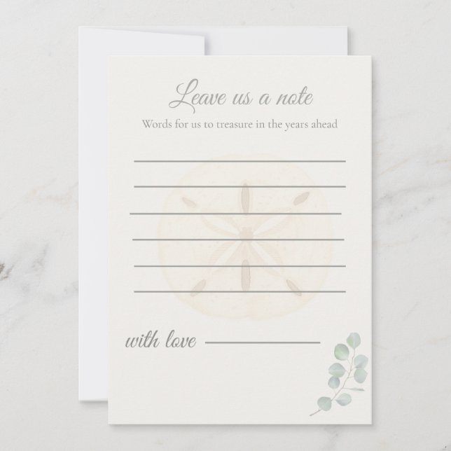 Tarjetas de Mensaje de Boda para Jardín de Madera  (Anverso)