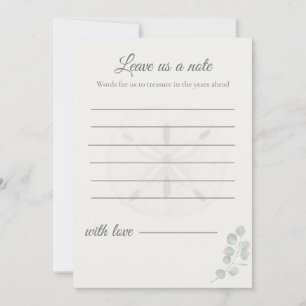 Tarjetas de Mensaje de Bodas de Dólar de Arena  