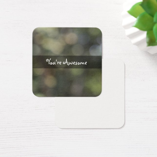 Tarjetas de mensaje fotográfico Green Dappling Lig (Escritorio)