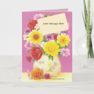 Tarjetas de Mensaje Personalizado Floral Vintage p
