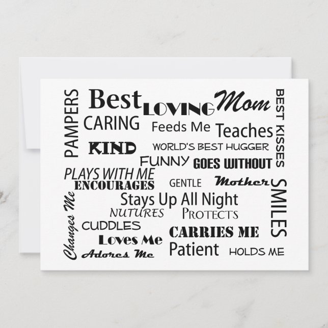Tarjetas de Mensajes para Mamá (Anverso)