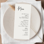 Tarjetas de menú Boda de caligrafía moderna<br><div class="desc">Tarjetas de menú Boda de caligrafía moderna</div>