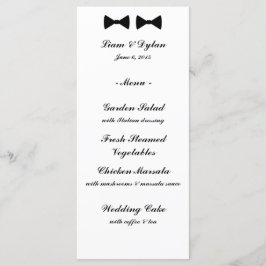Tarjetas de menú Boda "Doble lazo"