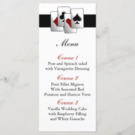Tarjetas de menú boda Las vegas