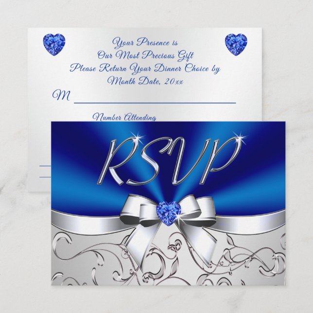 Tarjetas de menú de boda personalizadas impresiona (Anverso / Reverso)