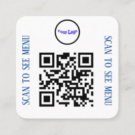 Tarjetas de menú de códigos QR para restaurantes y