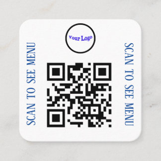 Tarjetas de menú de códigos QR para restaurantes y