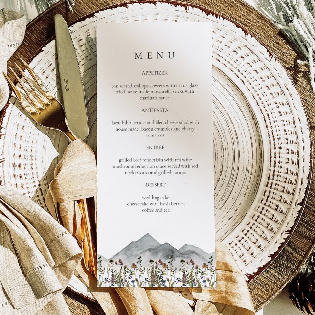 Tarjetas de menú de la cena de la montaña HEIDI Bo (Subido por el creador)