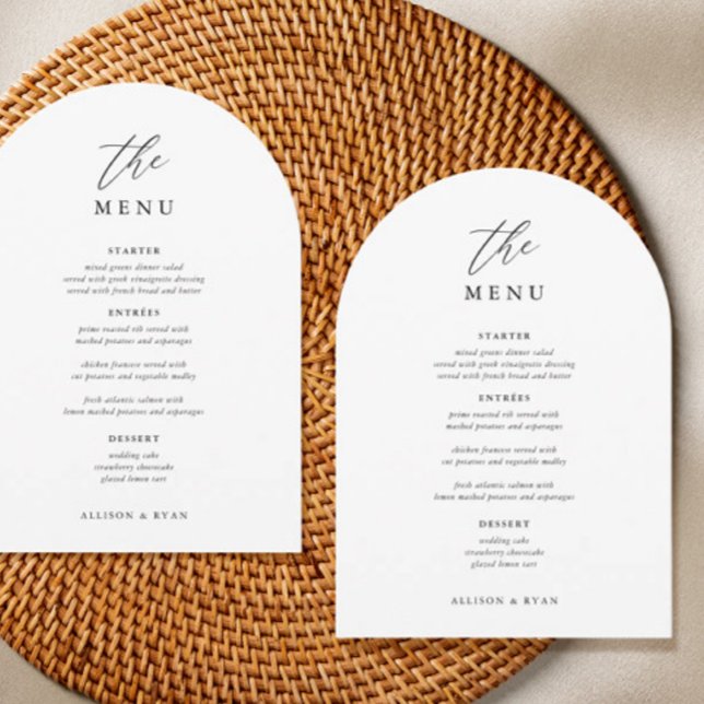 Tarjetas de menú de mesa de boda elegantes 5x7" pl (Subido por el creador)