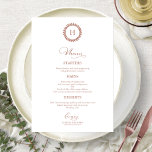 Tarjetas de menú del Boda de monograma de flor Ros<br><div class="desc">Una carta de boda de caligrafía de moda sencilla. Yo ofrezco un servicio de personalización gratuito,  si tienes alguna pregunta o petición especial,  por favor no dudes en contactarme.</div>