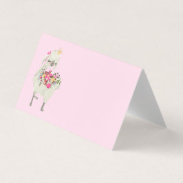 Tarjetas de menú Fiesta de cumpleaños de Llama