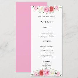 Tarjetas de menú Floral Eucalyptus Boda