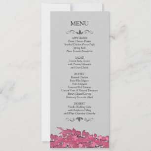 Tarjetas de Menú para Recepción de Boda