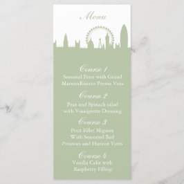 Tarjetas de menú personalizadas Skyline Sage de Lo