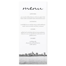 Tarjetas de menú simples del horizonte de Clevelan