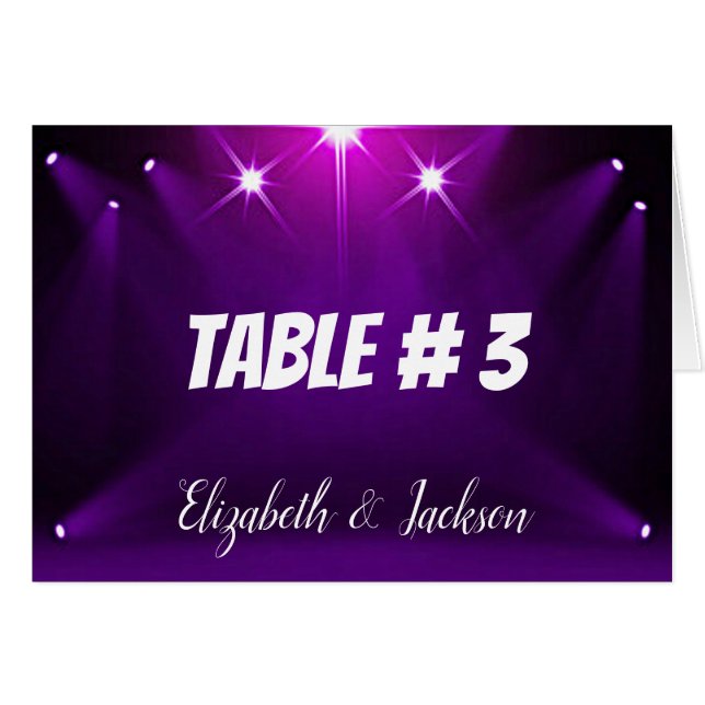 Tarjetas de mesa # 3 - En el punto de mira boda /  (Anverso (Horizontal))