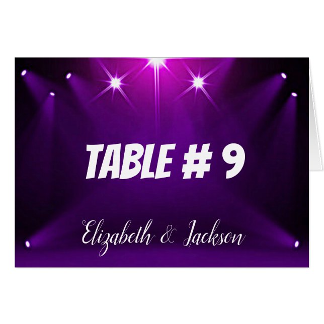 Tarjetas de mesa # 9 - En el punto de mira Boda /  (Anverso (Horizontal))