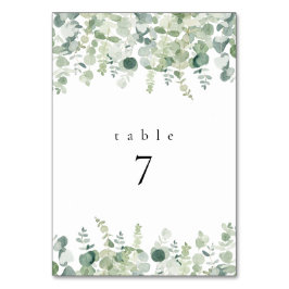 Tarjetas de mesa Boda de verde