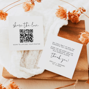 Tarjetas de mesa con código QR para compartir el a