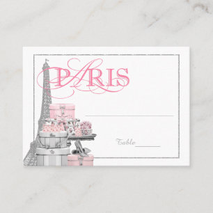 Tarjetas de mesa de acompañante de París