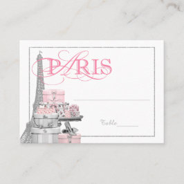 Tarjetas de mesa de acompañante de París