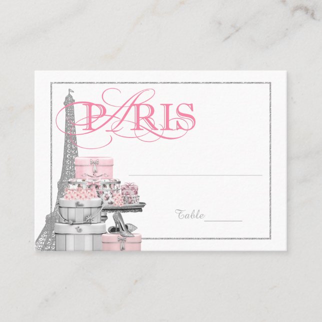 Tarjetas de mesa de acompañante de París (Anverso)