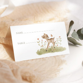 Tarjetas de mesa de Baby Shower de Woodland Forest