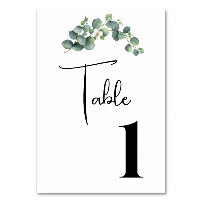 Tarjetas de mesa de boda (Anverso)