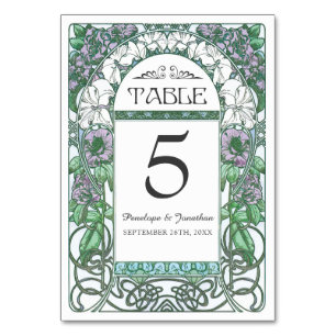 Tarjetas de mesa de Boda Art Nouveau (Set #2)
