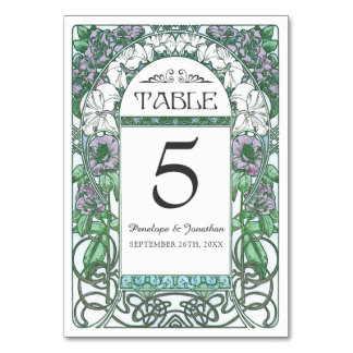 Tarjetas de mesa de Boda Art Nouveau (Set #2)