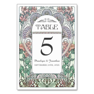 Tarjetas de mesa de Boda Art Nouveau (Set #3)