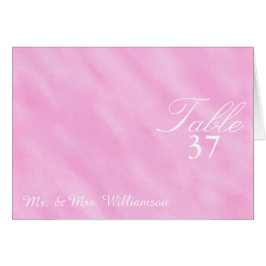 Tarjetas de Mesa de Boda con Acuarela Rosa Sonroja