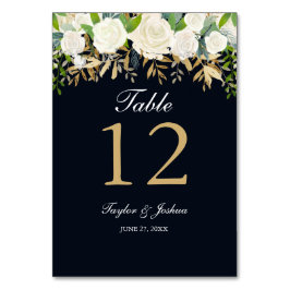 Tarjetas de mesa de boda con flores de acuarela do