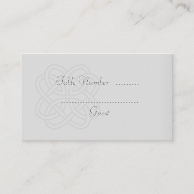 Tarjetas de mesa de Boda de Knot grisáceo Celtic (Anverso)