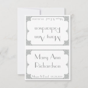 Tarjetas de mesa de boda elegantes de Art Déco de 