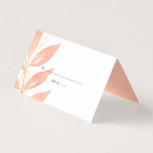 Tarjetas de mesa de Boda floral de color de arena