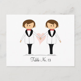 Tarjetas de mesa de Boda Groom y Groom