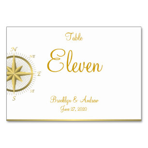 Tarjetas de mesa de Boda náutico blanco