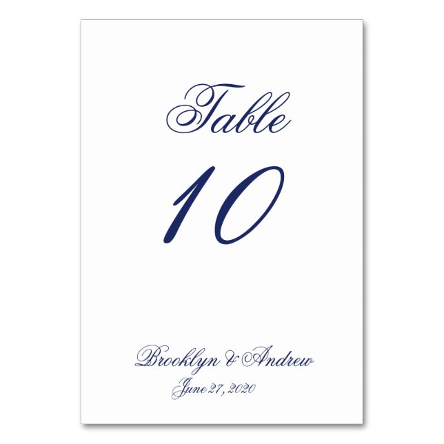 Tarjetas de mesa de Boda náutico blanco (Anverso)