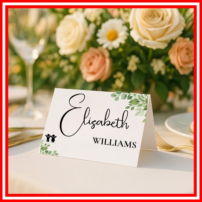 Tarjetas de mesa de boda para menú infantil de hoj (Subido por el creador)