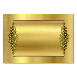Tarjetas de mesa de bodas elegantes, oro
