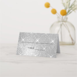 Tarjetas de mesa de bodas personalizadas Glitz y g