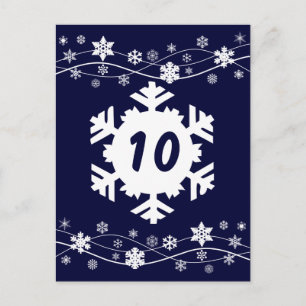 Tarjetas de mesa de copos de nieve blancos