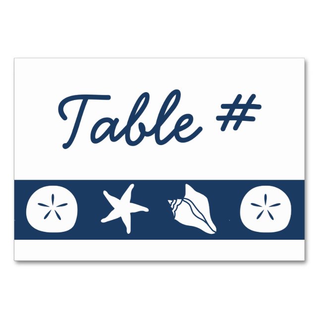 Tarjetas de mesa de la marina de verano (Anverso)