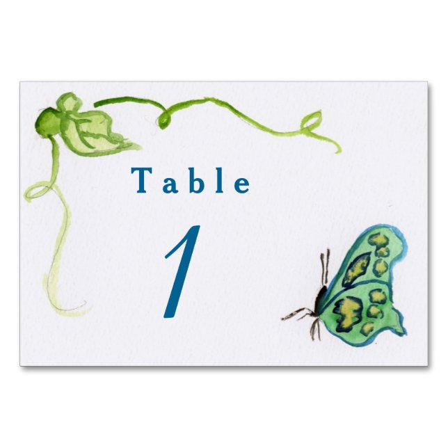 Tarjetas de mesa de la mesa del Personalizado de m (Anverso)