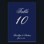 Tarjetas de mesa de las tarjetas Bodas Náuticas az<br><div class="desc">Boda náutico azul colocar tarjetas de mesa con texto de personalizable</div>