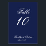 Tarjetas de mesa de las tarjetas Bodas Náuticas az<br><div class="desc">Boda náutico azul colocar tarjetas de mesa con texto de personalizable</div>