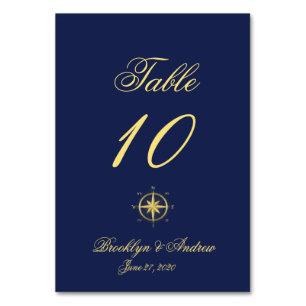 Tarjetas de mesa de las tarjetas Bodas Náuticas az